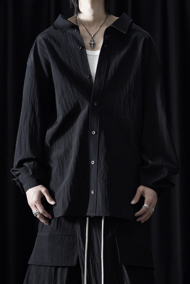 A.F ARTEFACT BACK FACE SHIRTS / WOOL NYLON (BLACK) – LOOM OSAKA