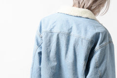 画像をギャラリービューアに読み込む, FACETASM ASSYMETRICAL BELTED SHERPA DENIM JACKET (INDIGO)
