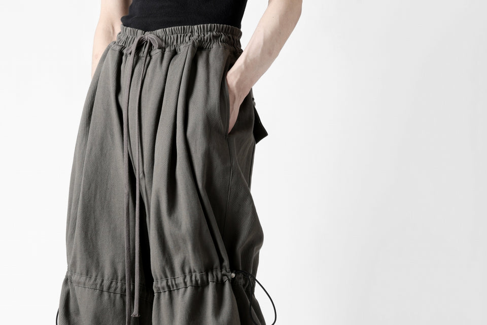 画像をギャラリービューアに読み込む, A.F ARTEFACT STRING-SQUEEZING WIDE PANTS / COTTON LINEN TWILL (KHAKI)