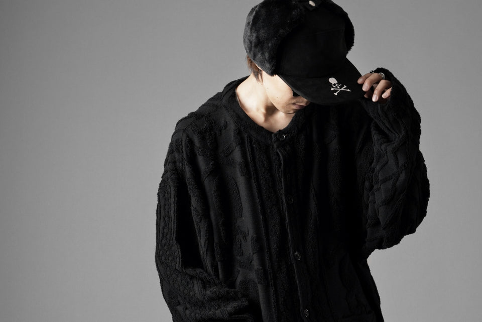 Load image into Gallery viewer, MASTERMIND WORLD OG ARAN CARDIGAN (BLACK)