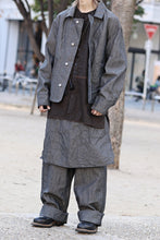 画像をギャラリービューアに読み込む, KLASICA "SOLO WOOD" LOOSE FIT SHORT COVER ALL / 9.7oz COTTON x LINEN CHAMBRAY (GRAY DENIM)