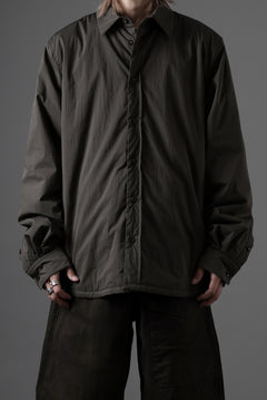 画像をギャラリービューアに読み込む, Ten c PADDED SHIRT / PIECE DYED COTTON/NYLON POPLIN (DARK GREEN)