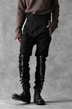 画像をギャラリービューアに読み込む, BORIS BIDJAN SABERI SLIM FIT PANTS / OBJECT DYED & SEAM TAPED "P11-F1939" (BLACK)