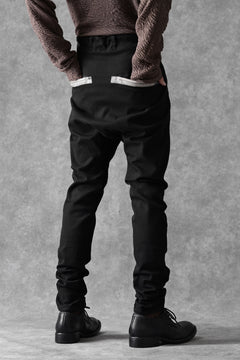 画像をギャラリービューアに読み込む, BORIS BIDJAN SABERI SLIM FIT PANTS / OBJECT DYED & SEAM TAPED "P11-F1939" (BLACK)