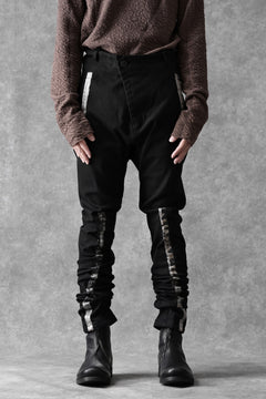 画像をギャラリービューアに読み込む, BORIS BIDJAN SABERI SLIM FIT PANTS / OBJECT DYED & SEAM TAPED "P11-F1939" (BLACK)