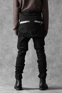 画像をギャラリービューアに読み込む, BORIS BIDJAN SABERI SLIM FIT PANTS / OBJECT DYED & SEAM TAPED "P11-F1939" (BLACK)