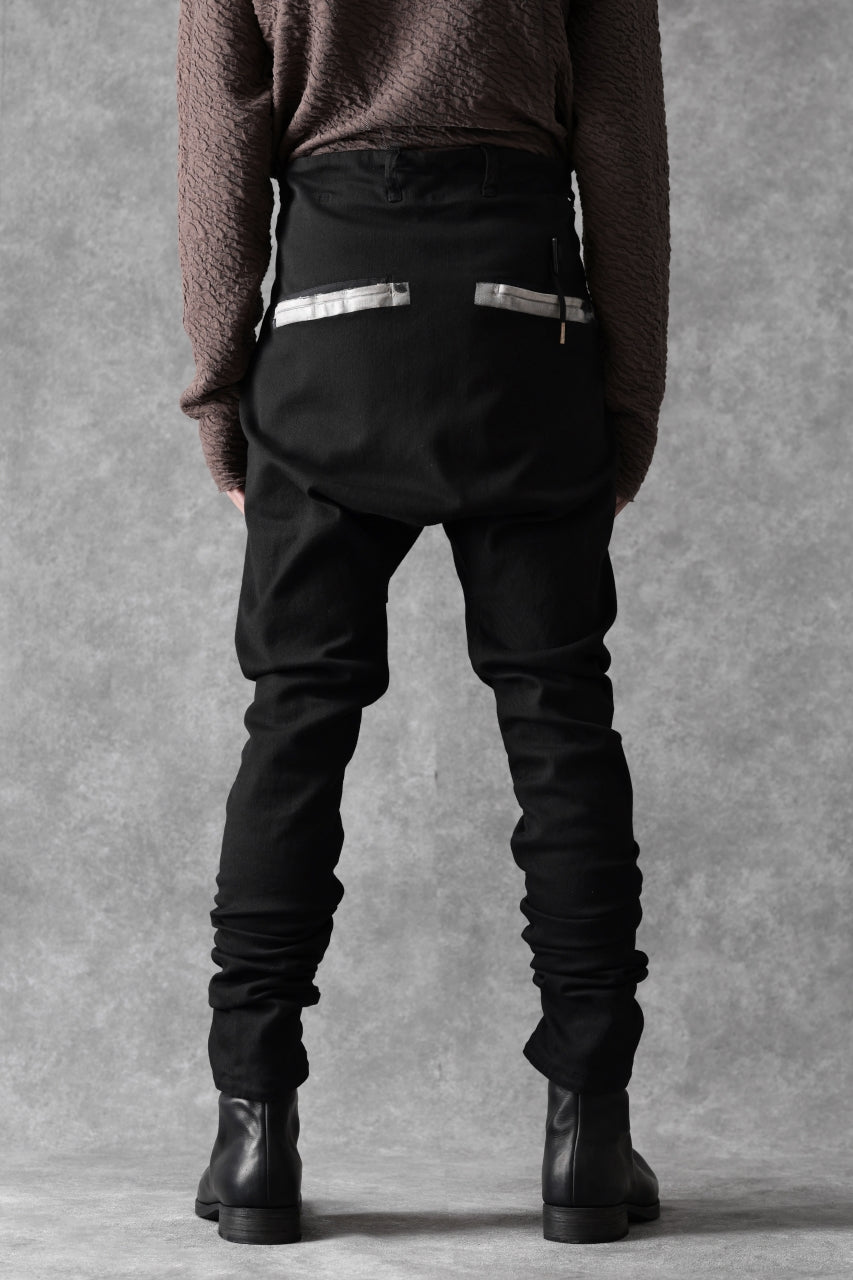 画像をギャラリービューアに読み込む, BORIS BIDJAN SABERI SLIM FIT PANTS / OBJECT DYED & SEAM TAPED "P11-F1939" (BLACK)