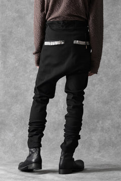 画像をギャラリービューアに読み込む, BORIS BIDJAN SABERI SLIM FIT PANTS / OBJECT DYED & SEAM TAPED "P11-F1939" (BLACK)
