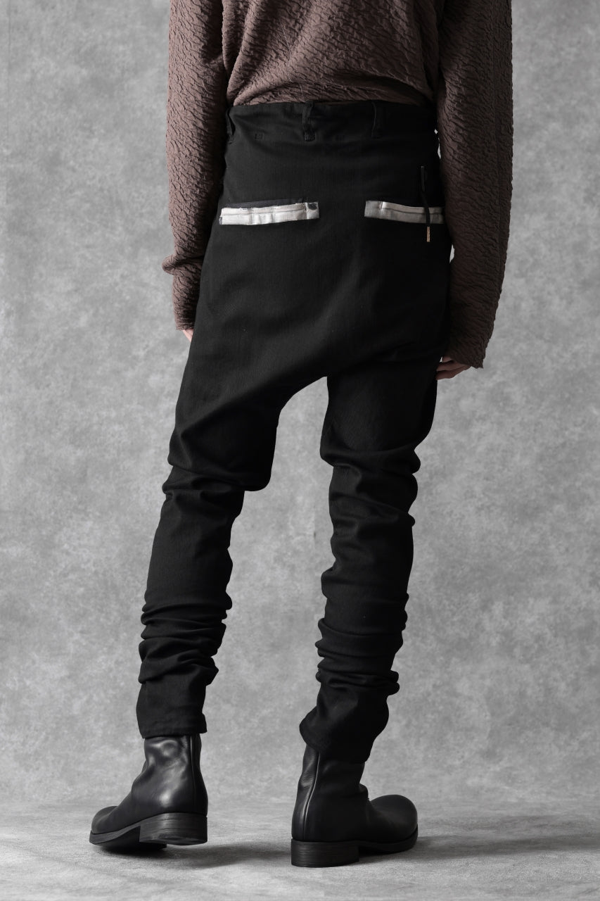 画像をギャラリービューアに読み込む, BORIS BIDJAN SABERI SLIM FIT PANTS / OBJECT DYED & SEAM TAPED "P11-F1939" (BLACK)