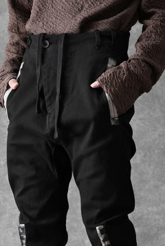 画像をギャラリービューアに読み込む, BORIS BIDJAN SABERI SLIM FIT PANTS / OBJECT DYED & SEAM TAPED "P11-F1939" (BLACK)