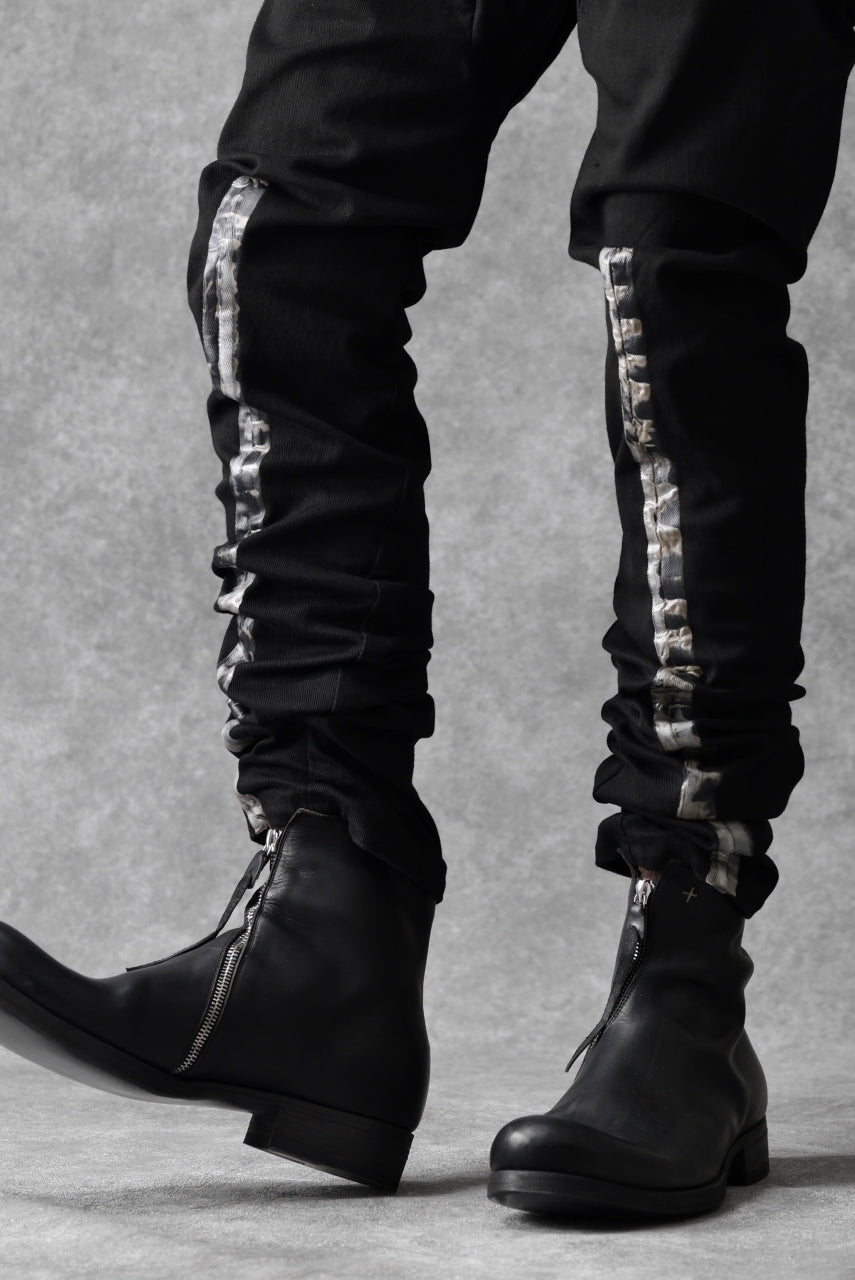 画像をギャラリービューアに読み込む, BORIS BIDJAN SABERI SLIM FIT PANTS / OBJECT DYED & SEAM TAPED "P11-F1939" (BLACK)