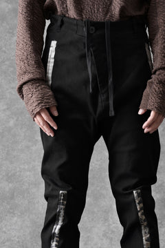 画像をギャラリービューアに読み込む, BORIS BIDJAN SABERI SLIM FIT PANTS / OBJECT DYED & SEAM TAPED "P11-F1939" (BLACK)