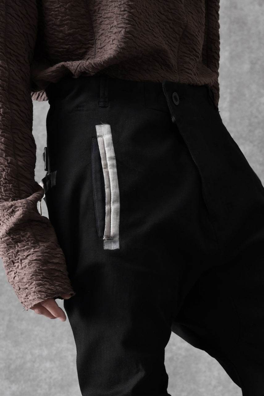 画像をギャラリービューアに読み込む, BORIS BIDJAN SABERI SLIM FIT PANTS / OBJECT DYED & SEAM TAPED "P11-F1939" (BLACK)