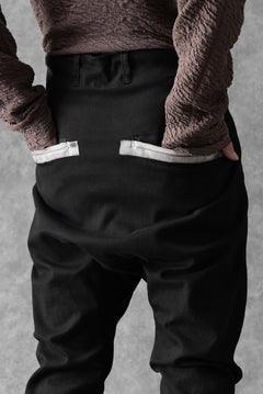 画像をギャラリービューアに読み込む, BORIS BIDJAN SABERI SLIM FIT PANTS / OBJECT DYED & SEAM TAPED "P11-F1939" (BLACK)