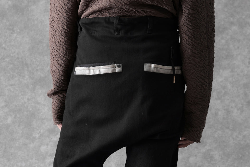 画像をギャラリービューアに読み込む, BORIS BIDJAN SABERI SLIM FIT PANTS / OBJECT DYED & SEAM TAPED "P11-F1939" (BLACK)
