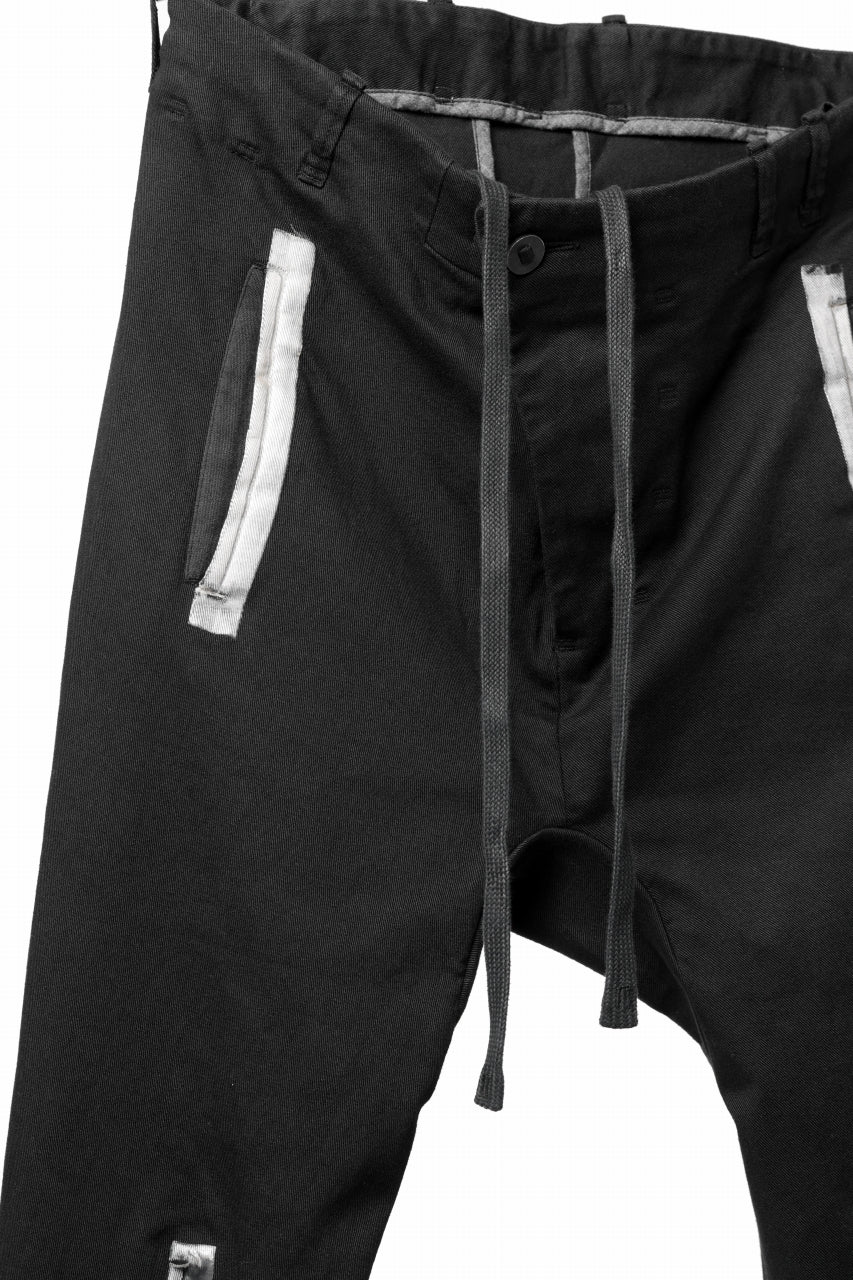 画像をギャラリービューアに読み込む, BORIS BIDJAN SABERI SLIM FIT PANTS / OBJECT DYED & SEAM TAPED "P11-F1939" (BLACK)