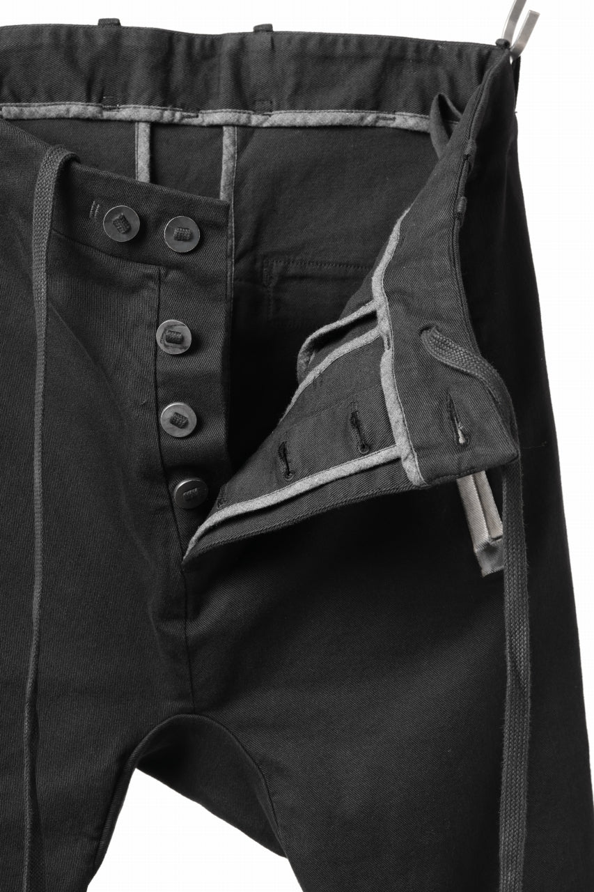 画像をギャラリービューアに読み込む, BORIS BIDJAN SABERI SLIM FIT PANTS / OBJECT DYED & SEAM TAPED "P11-F1939" (BLACK)