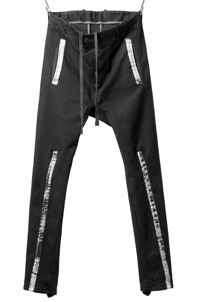 画像をギャラリービューアに読み込む, BORIS BIDJAN SABERI SLIM FIT PANTS / OBJECT DYED & SEAM TAPED "P11-F1939" (BLACK)