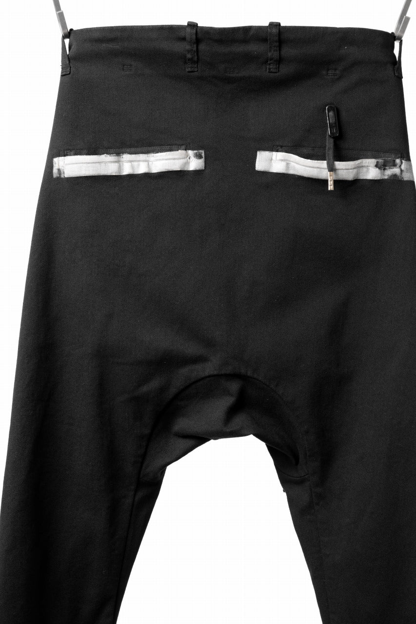 画像をギャラリービューアに読み込む, BORIS BIDJAN SABERI SLIM FIT PANTS / OBJECT DYED & SEAM TAPED "P11-F1939" (BLACK)