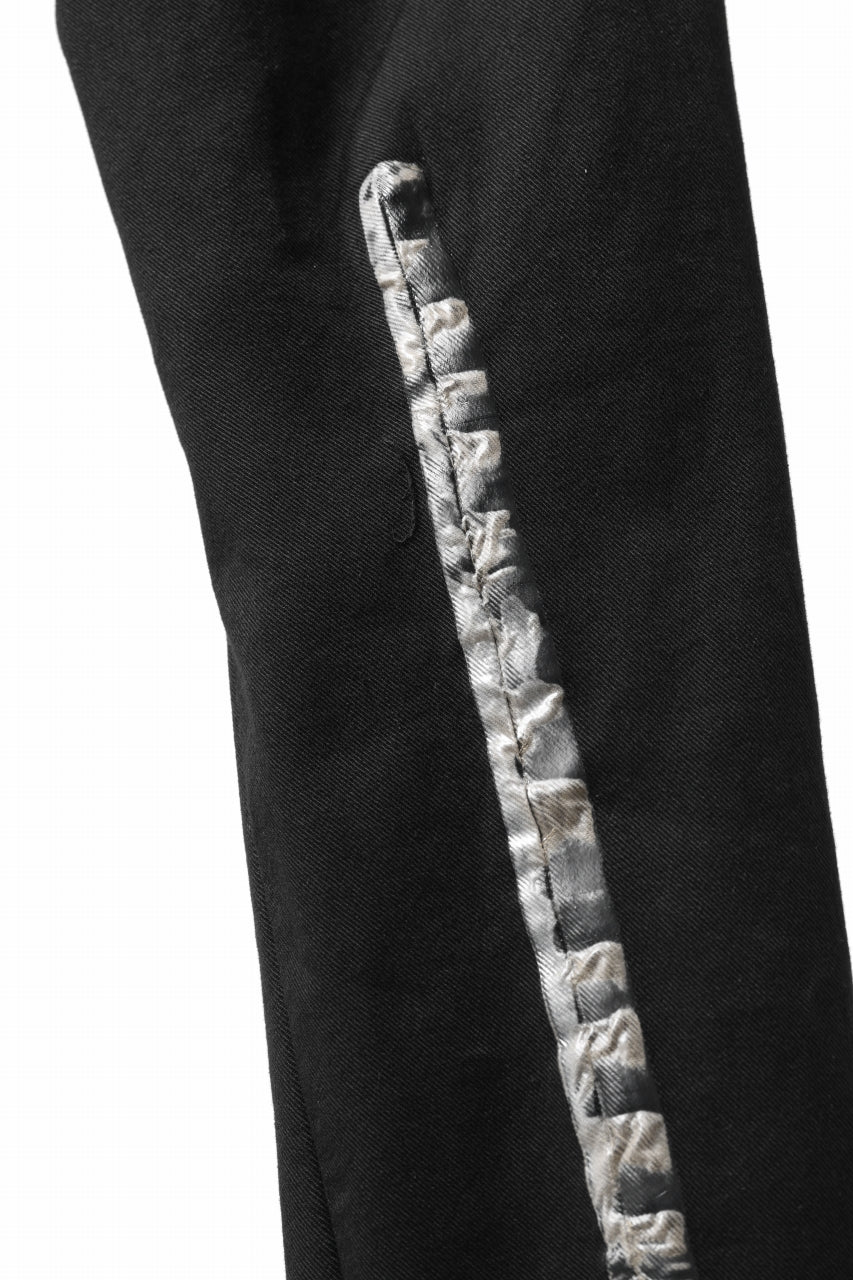 画像をギャラリービューアに読み込む, BORIS BIDJAN SABERI SLIM FIT PANTS / OBJECT DYED & SEAM TAPED "P11-F1939" (BLACK)