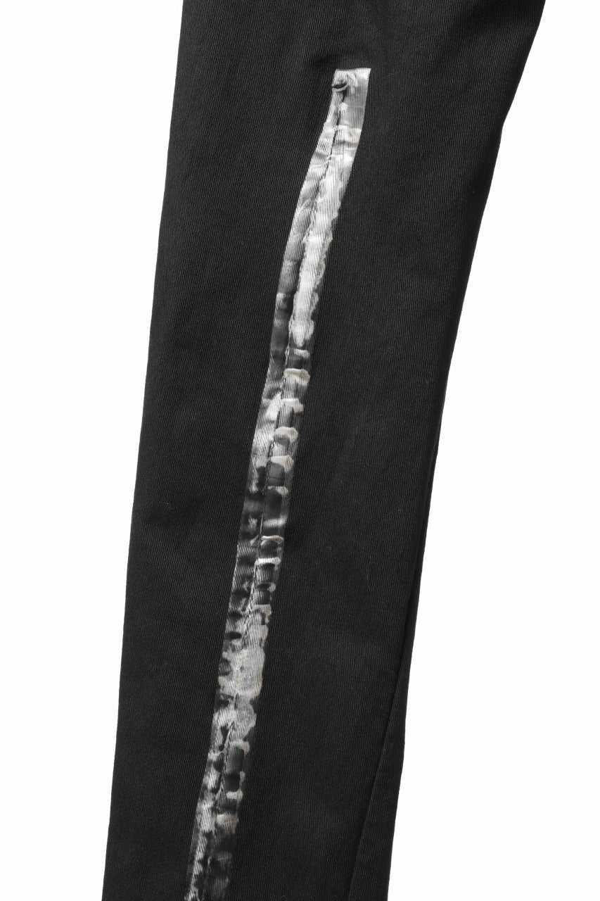 画像をギャラリービューアに読み込む, BORIS BIDJAN SABERI SLIM FIT PANTS / OBJECT DYED & SEAM TAPED "P11-F1939" (BLACK)