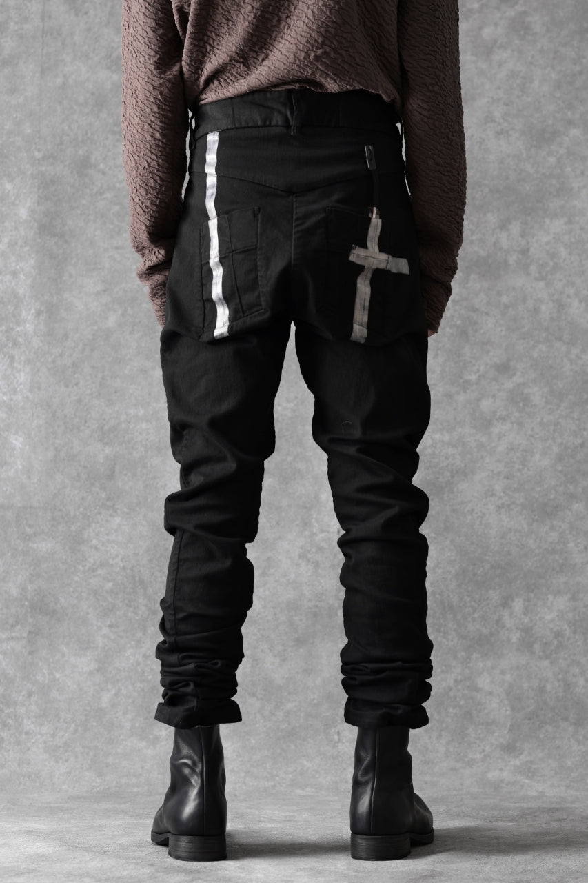 画像をギャラリービューアに読み込む, BORIS BIDJAN SABERI TIGHT FIT PANTS / OBJECT DYED & SEAM TAPED "P13.TF-F1939" (BLACK)
