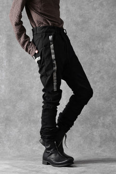 画像をギャラリービューアに読み込む, BORIS BIDJAN SABERI TIGHT FIT PANTS / OBJECT DYED & SEAM TAPED "P13.TF-F1939" (BLACK)