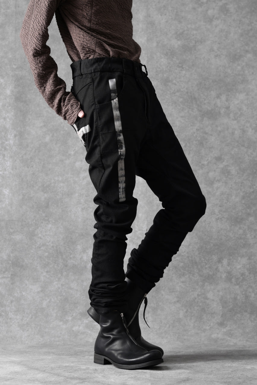 画像をギャラリービューアに読み込む, BORIS BIDJAN SABERI TIGHT FIT PANTS / OBJECT DYED & SEAM TAPED "P13.TF-F1939" (BLACK)