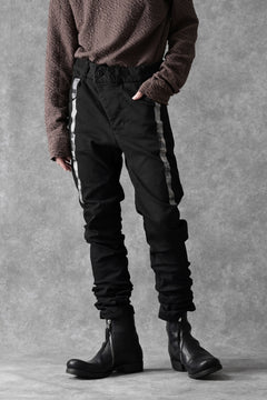 画像をギャラリービューアに読み込む, BORIS BIDJAN SABERI TIGHT FIT PANTS / OBJECT DYED & SEAM TAPED "P13.TF-F1939" (BLACK)
