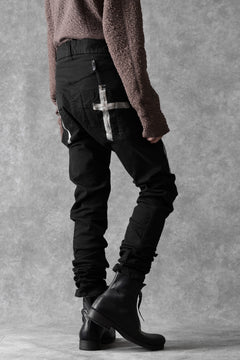 画像をギャラリービューアに読み込む, BORIS BIDJAN SABERI TIGHT FIT PANTS / OBJECT DYED & SEAM TAPED "P13.TF-F1939" (BLACK)