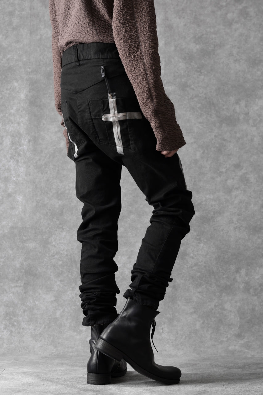 画像をギャラリービューアに読み込む, BORIS BIDJAN SABERI TIGHT FIT PANTS / OBJECT DYED & SEAM TAPED "P13.TF-F1939" (BLACK)