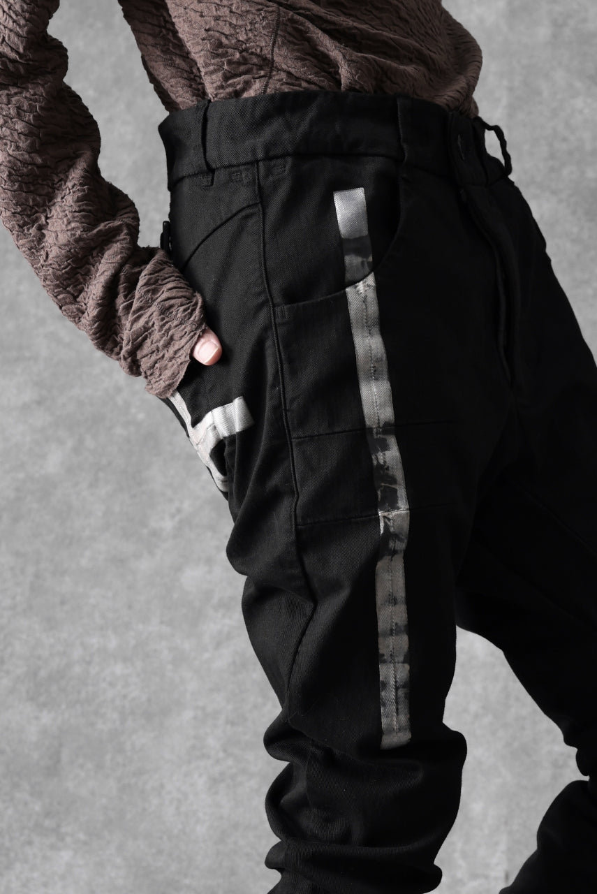 画像をギャラリービューアに読み込む, BORIS BIDJAN SABERI TIGHT FIT PANTS / OBJECT DYED & SEAM TAPED "P13.TF-F1939" (BLACK)
