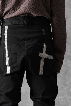 画像をギャラリービューアに読み込む, BORIS BIDJAN SABERI TIGHT FIT PANTS / OBJECT DYED & SEAM TAPED "P13.TF-F1939" (BLACK)