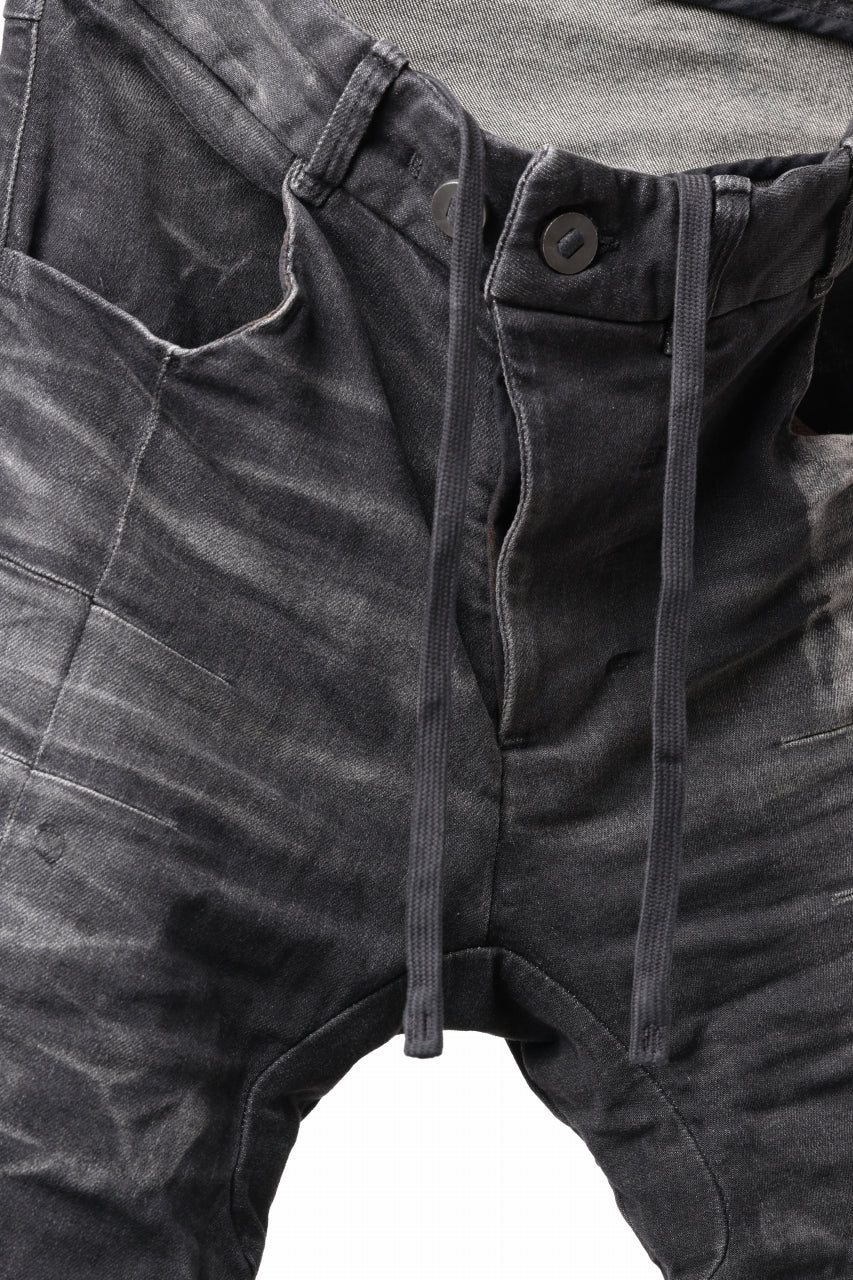 画像をギャラリービューアに読み込む, BORIS BIDJAN SABERI TIGHT FIT PANTS / STONE WASHED & USED EFFECT & BODY MOLDED "P13.TF-F1603K" (BLACK DENIM)