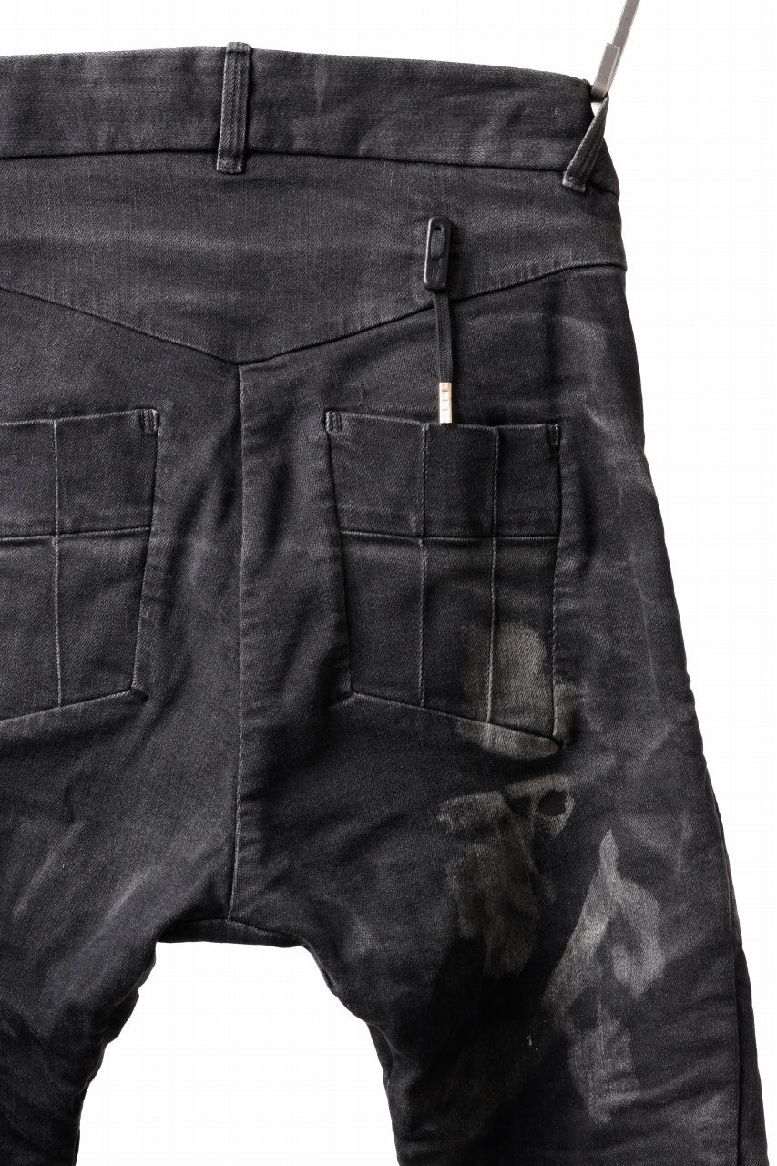 画像をギャラリービューアに読み込む, BORIS BIDJAN SABERI TIGHT FIT PANTS / STONE WASHED &amp; USED EFFECT &amp; BODY MOLDED &quot;P13.TF-F1603K&quot; (BLACK DENIM)