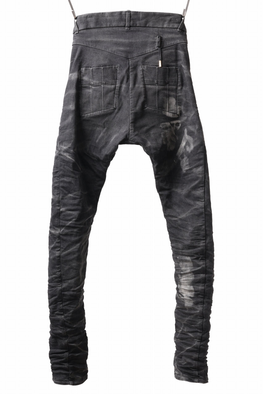 画像をギャラリービューアに読み込む, BORIS BIDJAN SABERI TIGHT FIT PANTS / STONE WASHED &amp; USED EFFECT &amp; BODY MOLDED &quot;P13.TF-F1603K&quot; (BLACK DENIM)