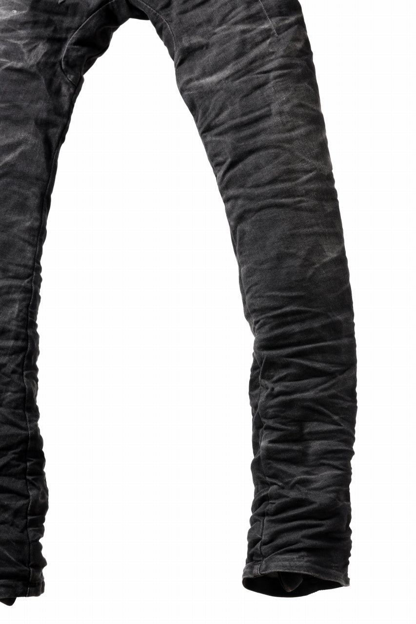 画像をギャラリービューアに読み込む, BORIS BIDJAN SABERI TIGHT FIT PANTS / STONE WASHED &amp; USED EFFECT &amp; BODY MOLDED &quot;P13.TF-F1603K&quot; (BLACK DENIM)