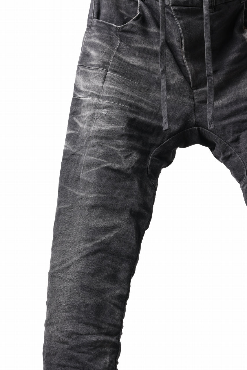 画像をギャラリービューアに読み込む, BORIS BIDJAN SABERI TIGHT FIT PANTS / STONE WASHED & USED EFFECT & BODY MOLDED "P13.TF-F1603K" (BLACK DENIM)