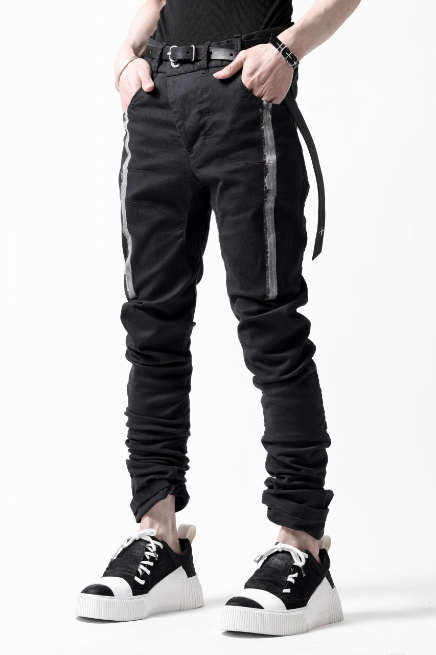 画像をギャラリービューアに読み込む, BORIS BIDJAN SABERI TIGHT FIT PANTS / OBJECT DYED &amp; SEAM TAPED &quot;P13.TF-FTS10001&quot; (BLACK)