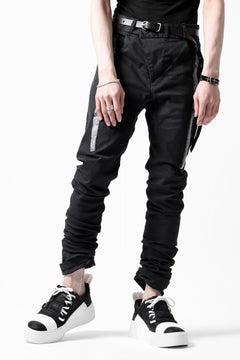 画像をギャラリービューアに読み込む, BORIS BIDJAN SABERI TIGHT FIT PANTS / OBJECT DYED &amp; SEAM TAPED &quot;P13.TF-FTS10001&quot; (BLACK)