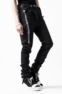 画像をギャラリービューアに読み込む, BORIS BIDJAN SABERI TIGHT FIT PANTS / OBJECT DYED &amp; SEAM TAPED &quot;P13.TF-FTS10001&quot; (BLACK)