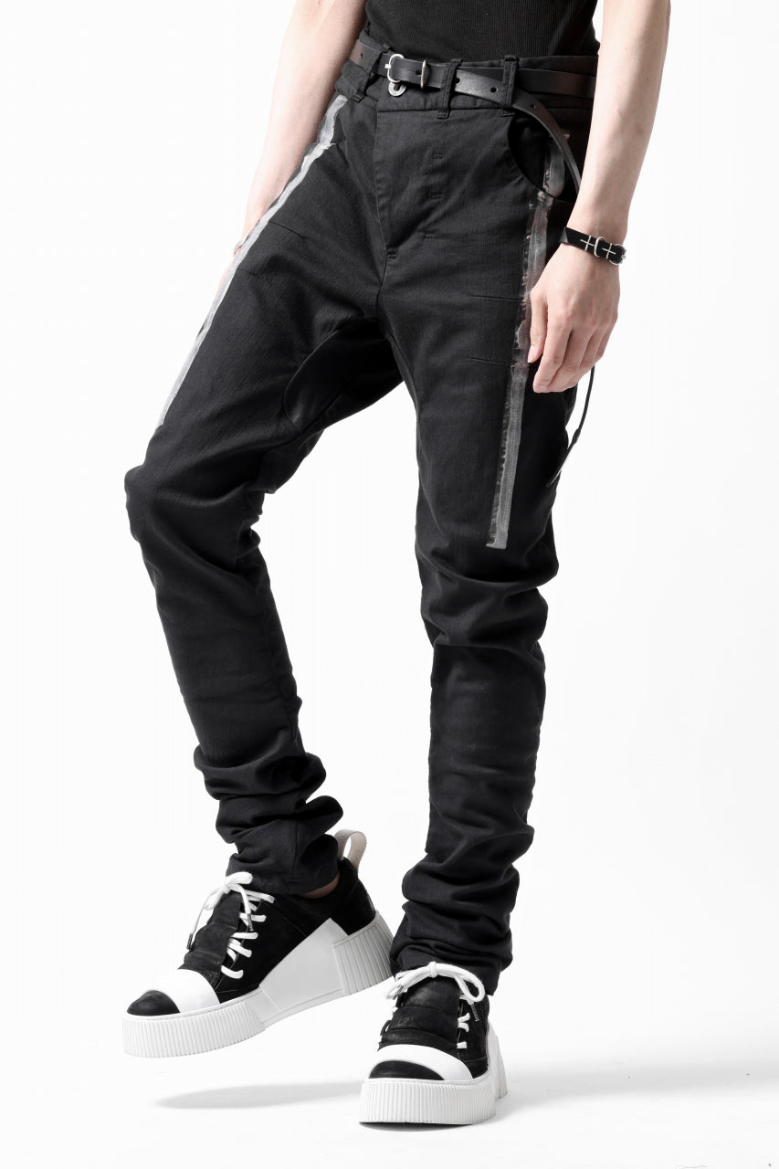 画像をギャラリービューアに読み込む, BORIS BIDJAN SABERI TIGHT FIT PANTS / OBJECT DYED &amp; SEAM TAPED &quot;P13.TF-FTS10001&quot; (BLACK)