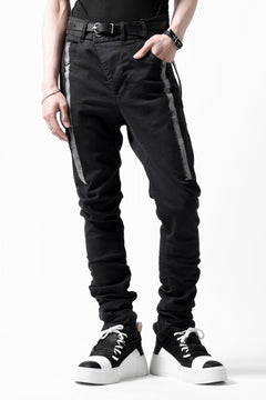 画像をギャラリービューアに読み込む, BORIS BIDJAN SABERI TIGHT FIT PANTS / OBJECT DYED &amp; SEAM TAPED &quot;P13.TF-FTS10001&quot; (BLACK)