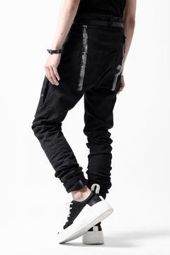 画像をギャラリービューアに読み込む, BORIS BIDJAN SABERI TIGHT FIT PANTS / OBJECT DYED &amp; SEAM TAPED &quot;P13.TF-FTS10001&quot; (BLACK)