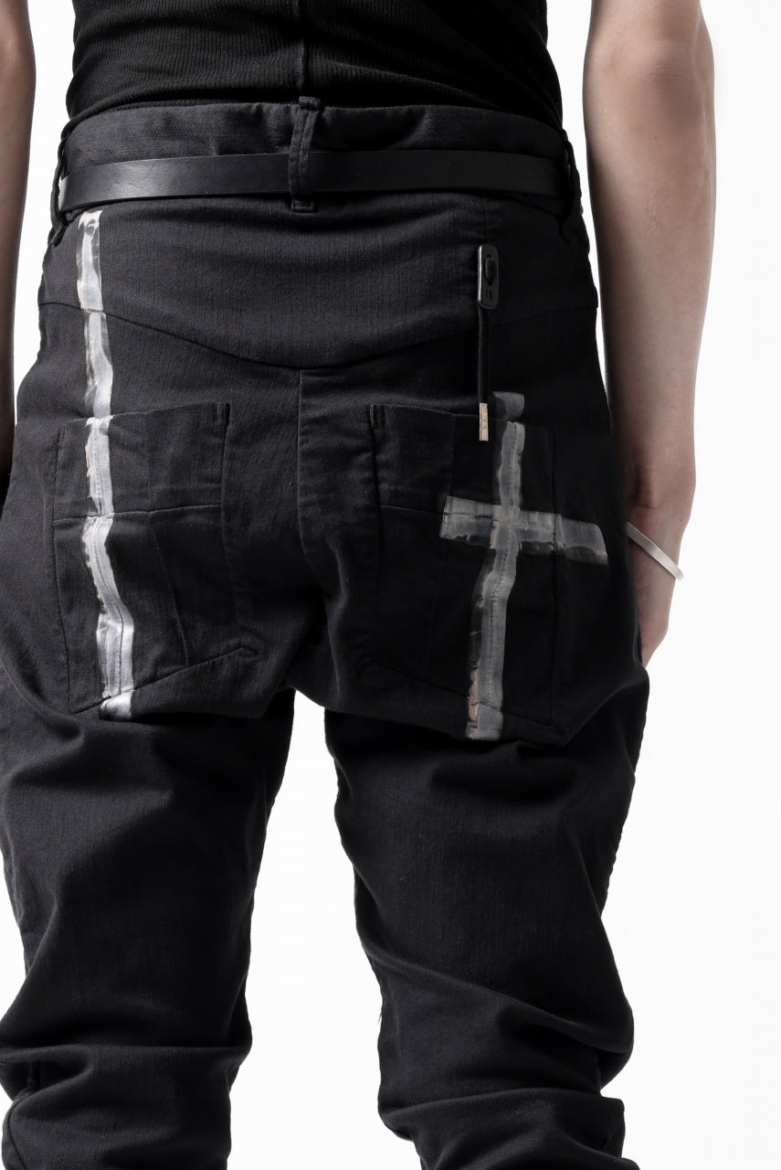 画像をギャラリービューアに読み込む, BORIS BIDJAN SABERI TIGHT FIT PANTS / OBJECT DYED &amp; SEAM TAPED &quot;P13.TF-FTS10001&quot; (BLACK)