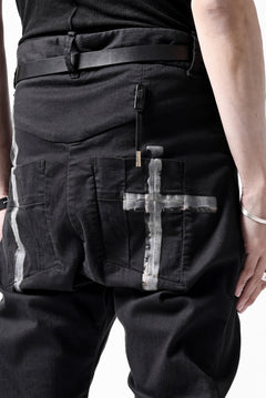 画像をギャラリービューアに読み込む, BORIS BIDJAN SABERI TIGHT FIT PANTS / OBJECT DYED & SEAM TAPED "P13.TF-FTS10001" (BLACK)