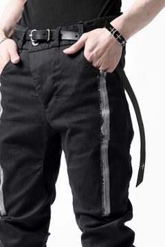 画像をギャラリービューアに読み込む, BORIS BIDJAN SABERI TIGHT FIT PANTS / OBJECT DYED &amp; SEAM TAPED &quot;P13.TF-FTS10001&quot; (BLACK)