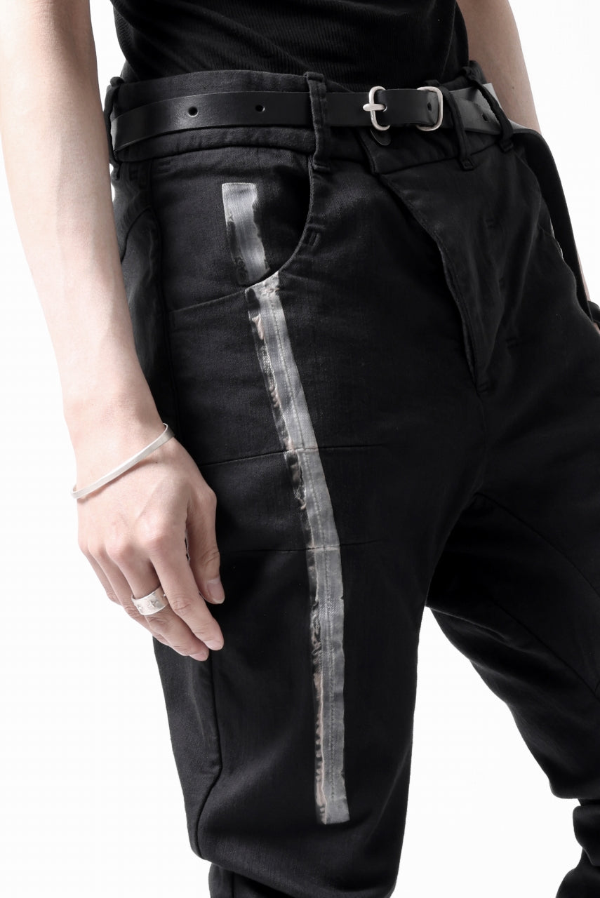 画像をギャラリービューアに読み込む, BORIS BIDJAN SABERI TIGHT FIT PANTS / OBJECT DYED &amp; SEAM TAPED &quot;P13.TF-FTS10001&quot; (BLACK)