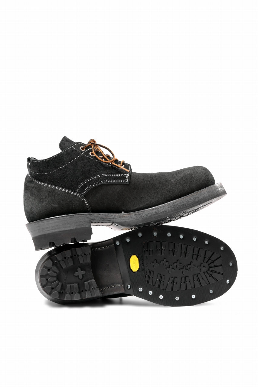 画像をギャラリービューアに読み込む, Portaille x LOOM exclusive DOUBLE STITCHED WELT WORKING DERBY / BOX CALF SUEDE (BLACK)