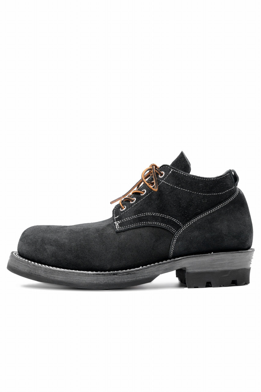 Load image into Gallery viewer, Portaille x LOOM exclusive DOUBLE STITCHED WELT WORKING DERBY / BOX CALF SUEDE (BLACK)
